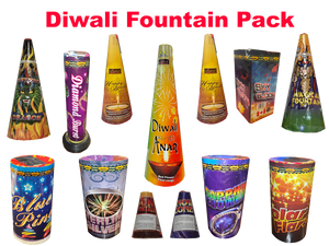 Bob's Diwali Fountain Package with Candles and Sparklers