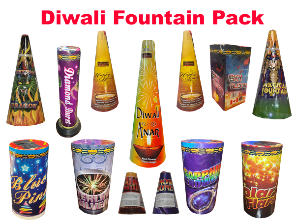 Bob's Diwali Fountain Package with Candles and Sparklers