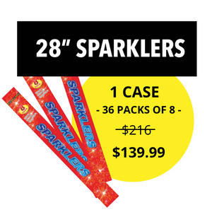 Sparklers 28-Inch - Super Bulk Deal 36 x 8-pack